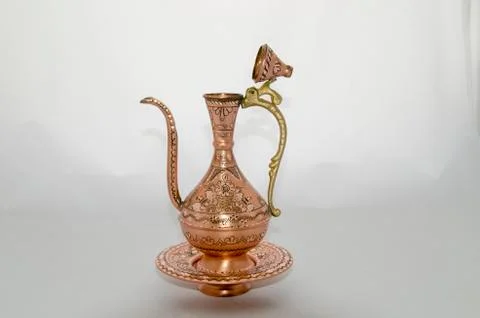 Handmade Copper Pitcher Stock Photos