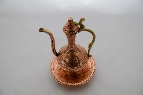 Handmade Copper Pitcher Stock Photos