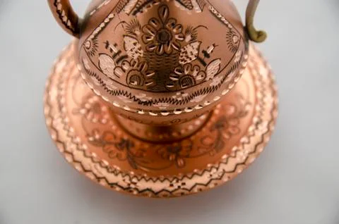 Handmade Copper Pitcher Stock Photos