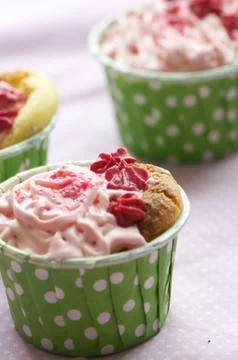 Handmade cup cake Stock Photos