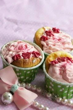 Handmade cup cake Stock Photos