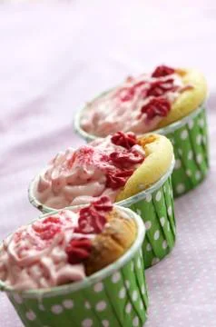 Handmade cup cake Stock Photos