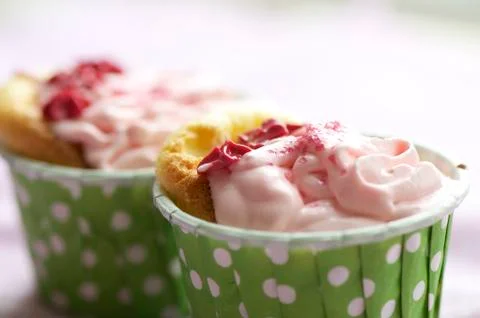 Handmade cup cake Stock Photos