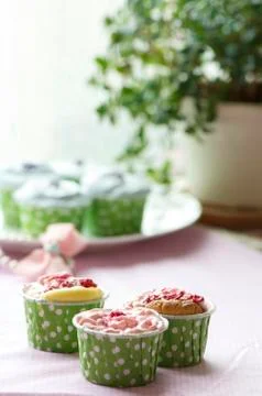 Handmade cup cake Stock Photos