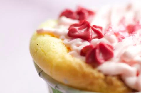 Handmade cup cake Stock Photos