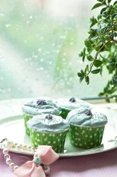 Handmade cup cake Stock Photos