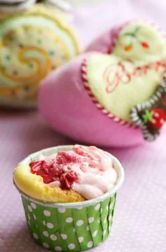 Handmade cup cake Stock Photos