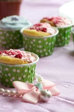 Handmade cup cake Stock Photos