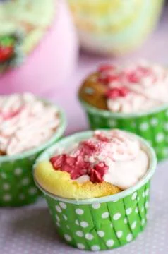 Handmade cup cake Stock Photos