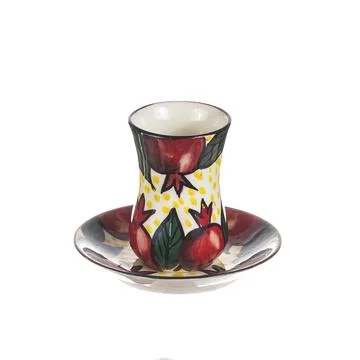 Handmade cup of tea on a white background. Stock Photos