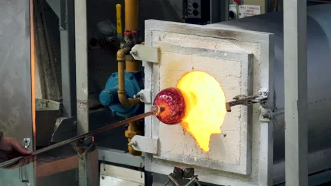 Handmade decorative glass object Stock Footage 133884451