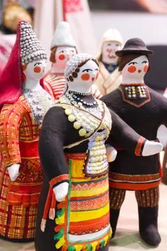 Handmade dolls Stock Photos