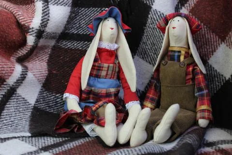 Handmade dolls Stock Photos