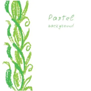 Handmade drawing pastel chalks background Stock Illustration