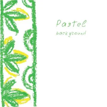 Handmade drawing pastel chalks background. Stock Illustration