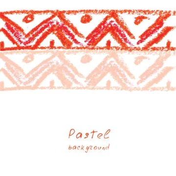 Handmade drawing pastel chalks background. Stock Illustration