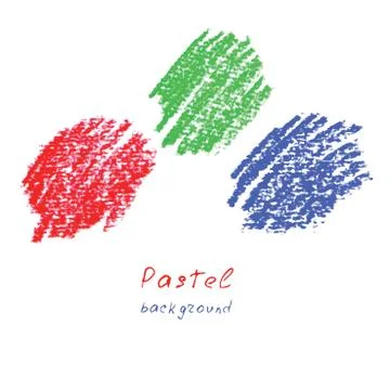 Handmade drawing pastel chalks background. Stock Illustration