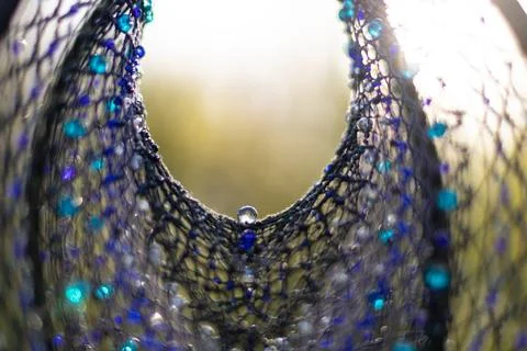 Handmade dream catcher with feathers threads and beads rope hanging Stock Photos
