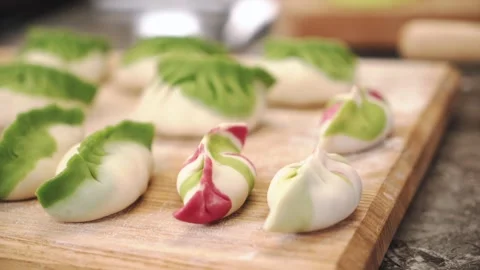 Handmade dumplings. Stock Footage 147571829