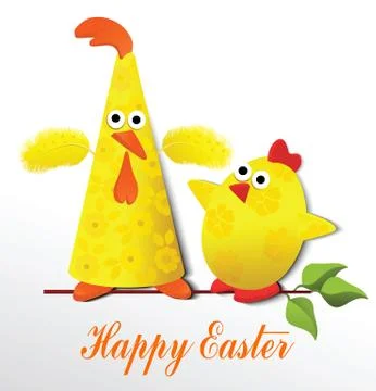 Handmade Easter card Stock Illustration