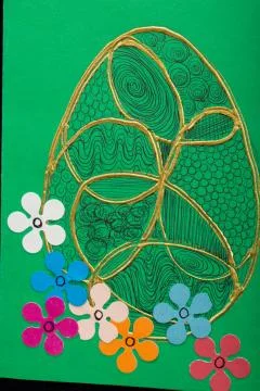 Handmade easter card Stock Photos