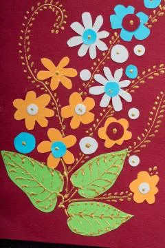 Handmade easter card Stock Photos