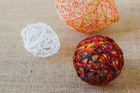 Handmade easter decoration Stock Photos