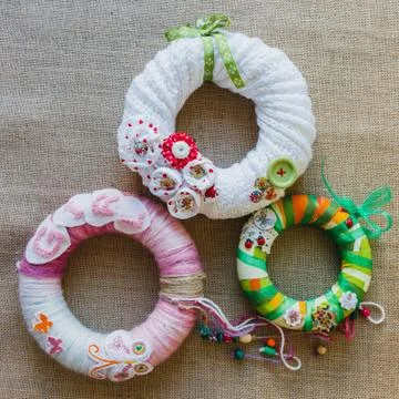 Handmade easter decoration Foto stock