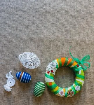 Handmade easter decoration Stock Photos