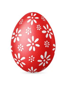 Handmade Easter egg isolated on a white Stock Photos