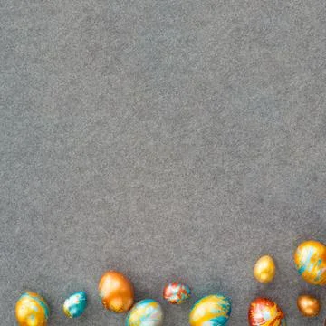 Handmade easter eggs background 写真素材