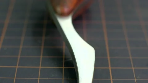 Handmade Edge Cutter Skiving tool Stock Footage 167133161