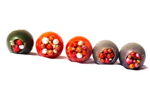 Handmade egg shaped easter candles Stock Photos