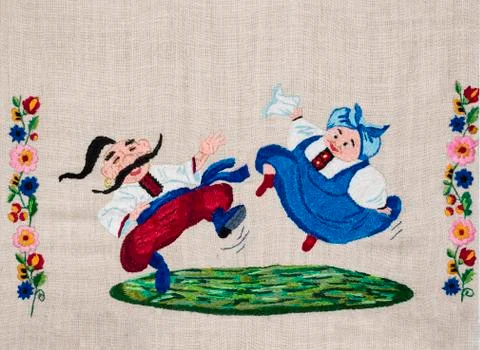 Handmade embroidery Stock Photos