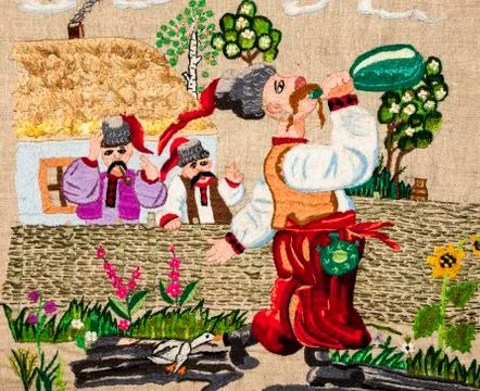 Handmade embroidery Stock Photos
