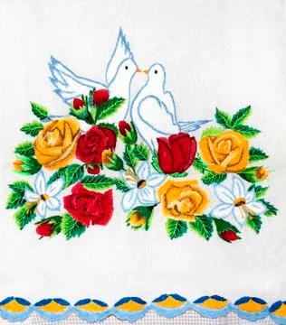 Handmade embroidery Stock Photos