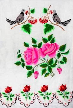 Handmade embroidery Stock Photos