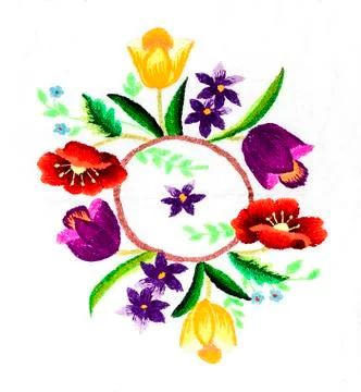 Handmade embroidery Stock Photos