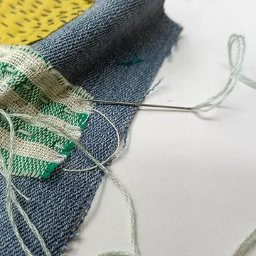 Handmade Embroidery Project in Progress. Stock Photos