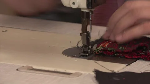 Handmade Fabric and Stitching Stock Footage 270247554