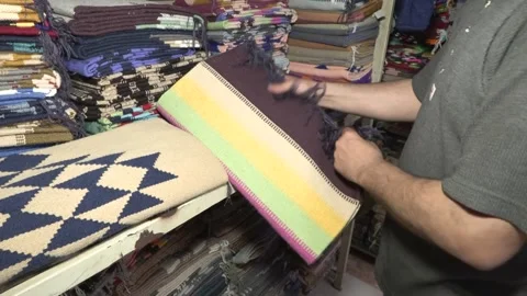 Handmade Fabric and Stitching Stock Footage 270247660