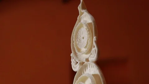 Handmade figures as a offering in buddhist tradition 스톡 동영상 121948560