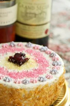 Handmade filbert cake Stock Photos