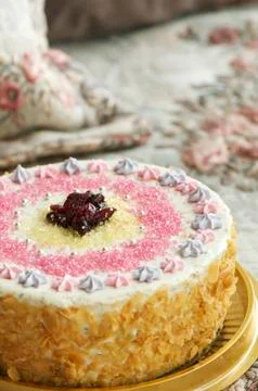 Handmade filbert cake Stock Photos