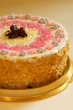 Handmade filbert cake Stock Photos