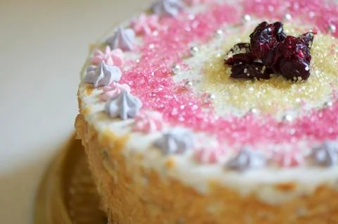 Handmade filbert cake Stock Photos