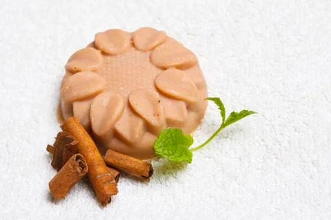 Handmade flavored soap Stock Photos