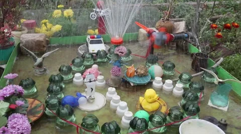 Handmade Fountain Vídeo Stock 1048238