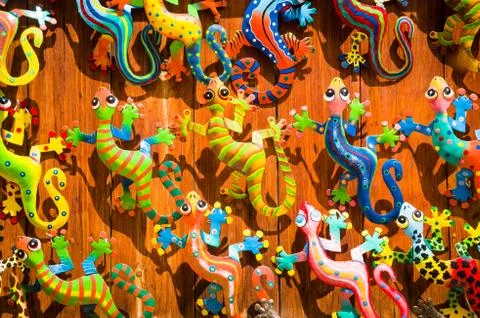 Handmade gecko Stock Photos