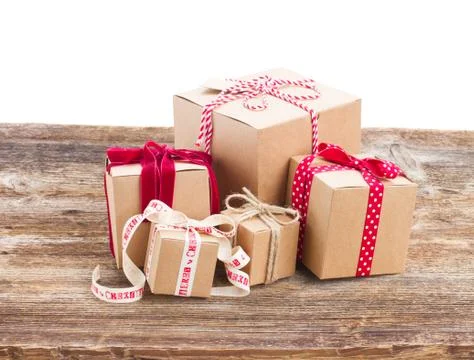 Handmade gift boxes Stock Photos